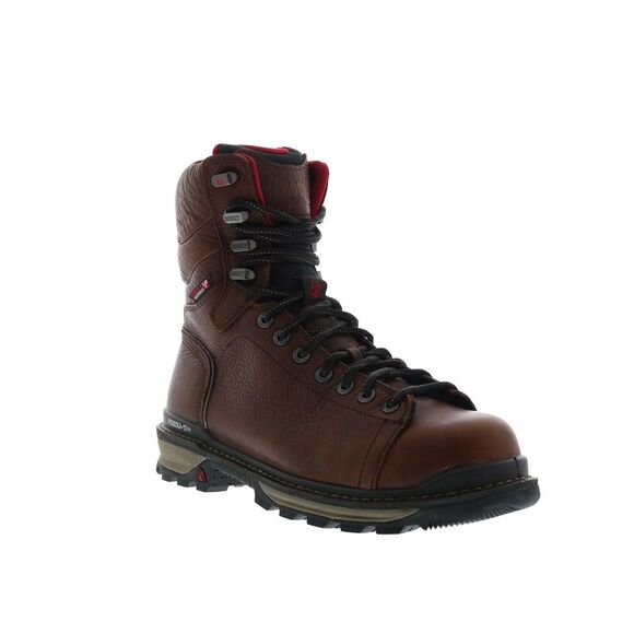 Rocky Mens Rams Horn Lace To Toe Composite Waterproof Brown Boots (NWT) - Picture 2 of 7